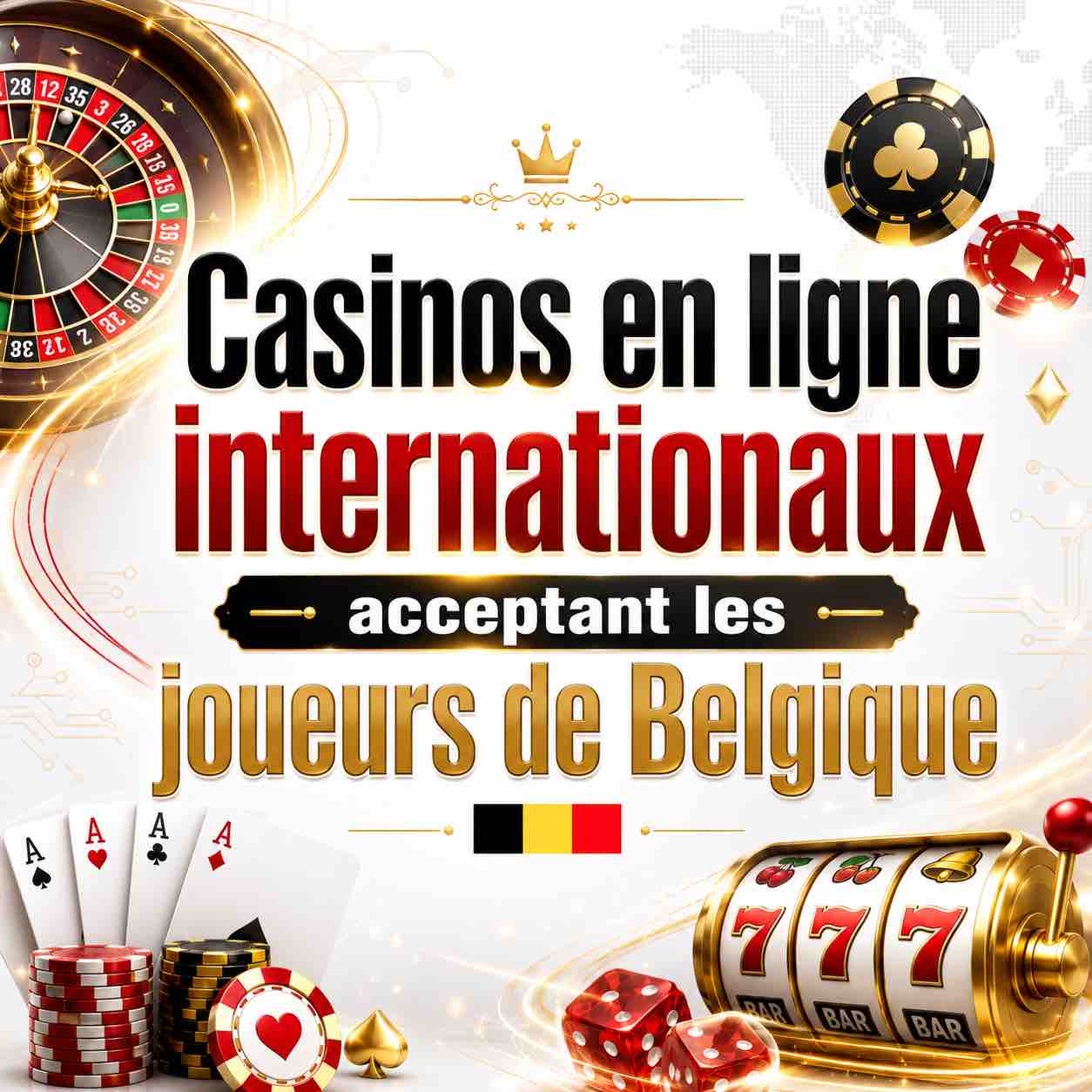 Casinos en ligne internationaux acceptant les joueurs de Belgique